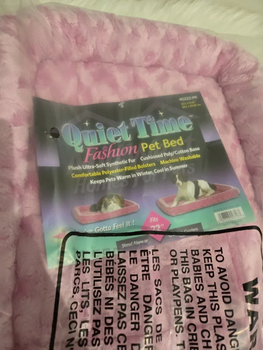 Quiet Time Fashion Pink Pet Bed